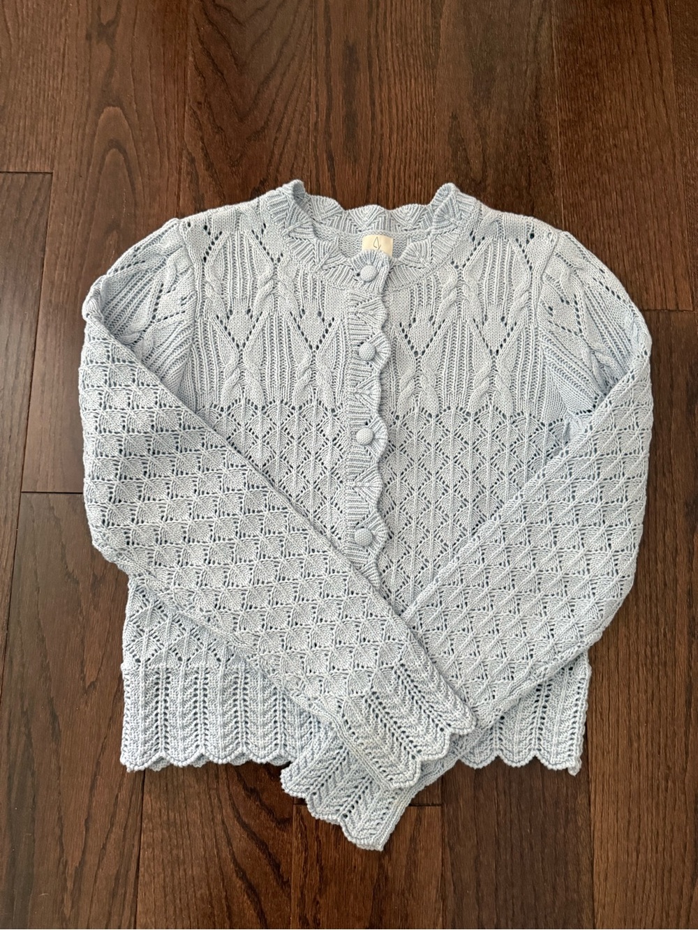 🌟Joie Light Blue Knit Button-Up Sweater